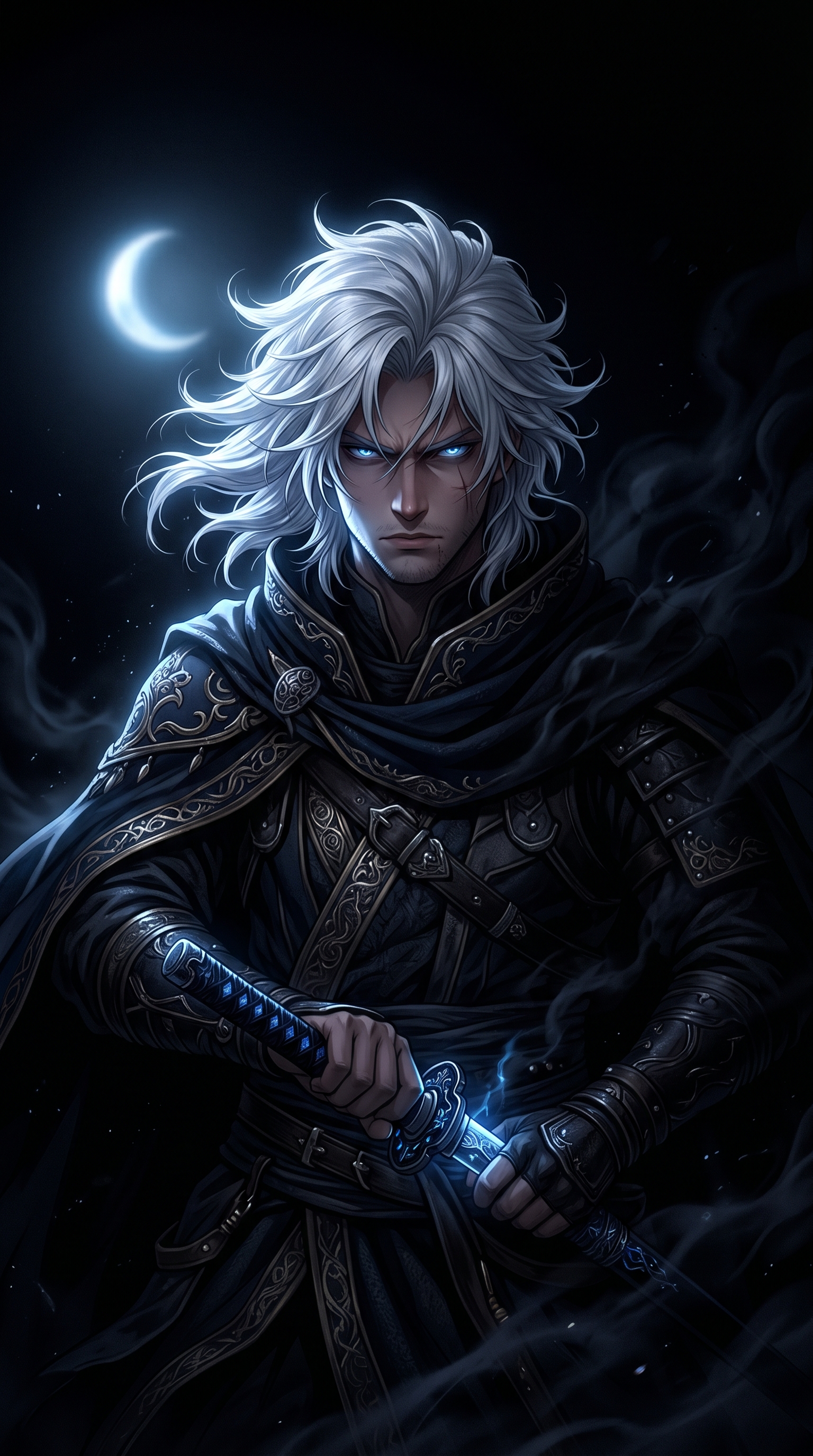 Swordsman Emerging From Darkness